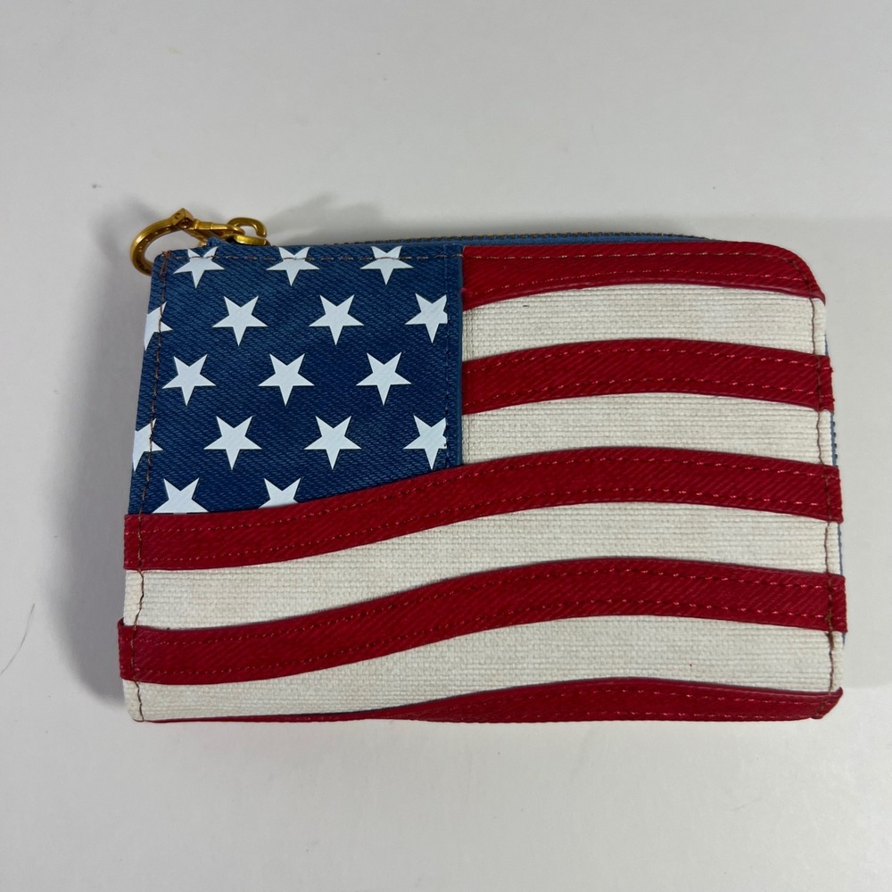 Montana West American Flag Wallet Card Case Red White Blue NWT